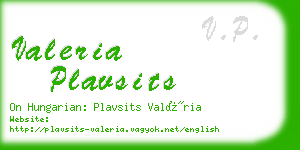 valeria plavsits business card